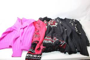 lot 158 image: Collection of 3 Womens Sweaters featuring Escada, Erika, and Sun Valley