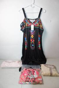 lot 162 image: Collection of Womens Clothing - Dresses and Tops, Size L