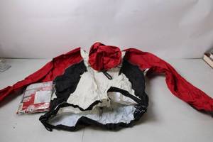 lot 176 image: Harley-Davidson Red and Black Rain Poncho with Hood