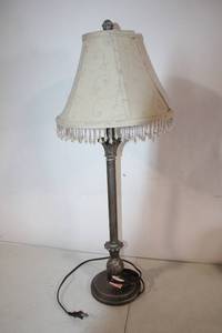 lot 268 image: Elegant Decorative Table Lamp with Beaded Shade