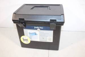 lot 282 image: Jumbo File Box with Bonus 9 x 12 Clipboard