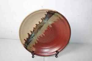 lot 237 image: Lost Highway Pottery Artisan Plate - 14-inch Handmade Ceramic