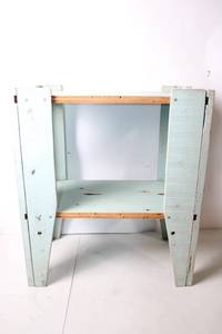 lot 252 image: Rustic Wooden Stand with Flared Legs