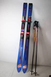 lot 263 image: Pair of K2 Downhill Skis with Salomon 300 Bindings and Scott Poles