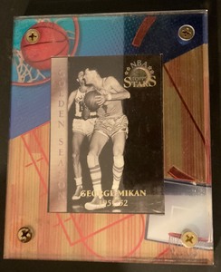 lot 10-6 image: George Mikan encased trading card