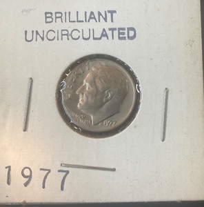 lot 4-1 image: 1977 Brilliant Uncirculated Dime
