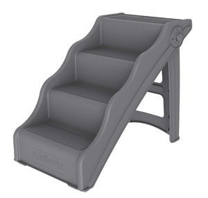 lot 103 image: Tail Waggers Dog Stairs Flexi-Step, Foldable Dog Steps with 4-Step Design and Non-Slip Treads