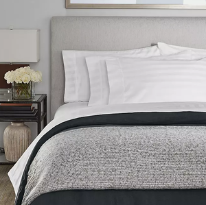 lot 118 image: 6PCS Queen Size Members Mark Hotel Premier Collection 700-Thread-Count Solid Egyptian Cotton Sheet Set