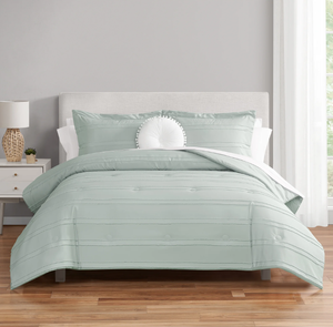 lot 125 image: 10PCS Queen Size Mainstays Mint Bed in a Bag Comforter Set with Sheets