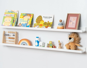 lot 371 image: 2PCS Flyjoe 48 Inch Picture Ledge Wall Shelves