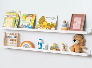 lot 372 image: 2PCS Flyjoe 48 Inch Picture Ledge Wall Shelves