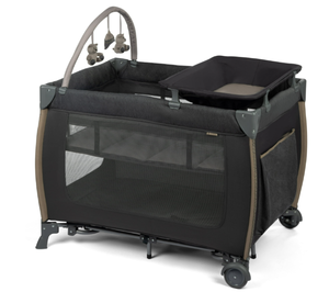 lot 385 image: Monbebe Play Yard with Full Size Rocking Bassinet