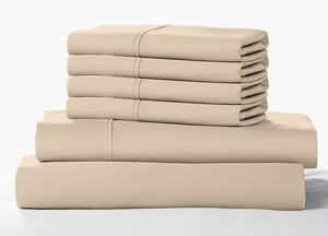lot 389 image: 6PCS Queen Size Color Sense 1200-Thread-Count Cotton Blend Sheet Set