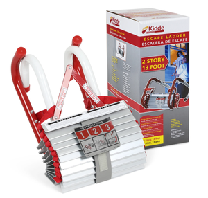 lot 616 image: Kidde 2-Story 13 Fire Escape Ladder with Steel Anti-Slip Rungs
