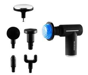 lot 617 image: Brookstone Cordless Hot and Cold Percussion Deep Tissue Massager Gun, 6 Intensity Levels