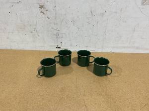 lot 358 image: LOT OF 4 Green Coffee Mugs