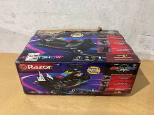 lot 231 image: Crazy Cart Shift Lightshow by Razor - 12V Electric Drifting Go-Kart for Kids Ages 6, up to 8 mph