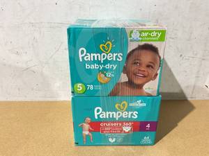 lot 235 image: LOT of 3 Pampers Size 4 and 5