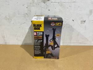 lot 390 image: Black Jack 6 Ton Jack Stands Pair Black