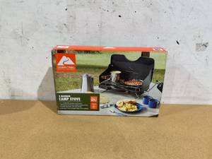 lot 408 image: Ozark Trail 2 Burner Propane Gas Camping Stove GCT2208W