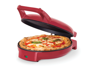 lot 288 image: Dash 12 Pizza Griddle Red Personal Pizza Maker with Dual Cooking Surfaces