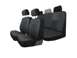 lot 410 image: Genuine Dickies 3-Piece Black Peterson Vegan Leather Car Seat Covers