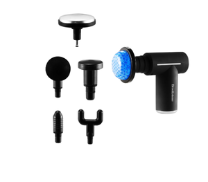 lot 618 image: Brookstone Cordless Hot and Cold Percussion Deep Tissue Massager Gun, 6 Intensity Levels