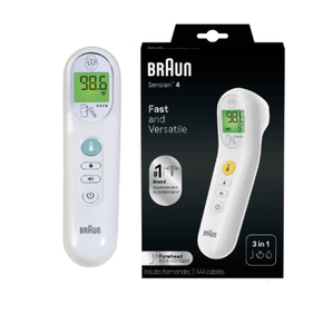 lot 627 image: Braun No Touch 3-in-1 Digital Thermometer, Suitable for All Ages, BNT100US, White