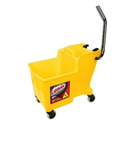 lot 632 image: Libman One-Piece Bucket & Wringer Yellow Polypropylene Height 21.75 in.