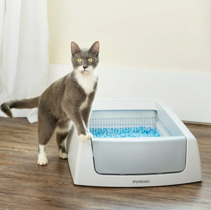 lot 97 image: PetSafe ScoopFree Crystal Classic Self-Cleaning Cat Litter Box, Unbeatable Odor Control