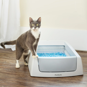 lot 131 image: PetSafe ScoopFree Crystal Classic Self-Cleaning Cat Litter Box, Unbeatable Odor Control