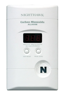 lot 142 image: Kidde Nighthawk Plug-In ACDC Carbon Monoxide Alarm Detector with Digital Display KN-COPP-3