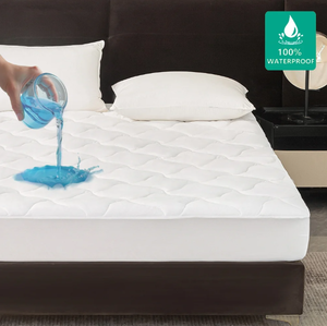 lot 155 image: King Size Mainstays Extra Thick Waterproof Mattress Pad