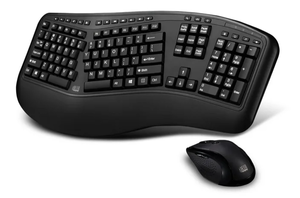 lot 404 image: Adesso WKB-1500GB - Wireless Ergonomic Desktop Keyboard and Laser Mouse with Split Keys Design and Palm Rest for Comfort