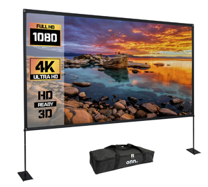 lot 419 image: Onn. 100 Portable IndoorOutdoor Projection Screen with Stand