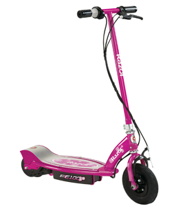 lot 668 image: Razor E100 Electric Scooter - Sweet Pea, 8 Pneumatic Front Tire, up to 10 mph, for Child Ages 8