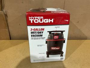lot 166 image: Hyper Tough 3 Gallon 3.5 HP Poly Wet Dry Vacuum