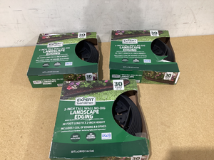 lot 655 image: LOT OF 3 Expert Gardener 2-Inch Tall Wall No-Dig Landscape Edging, 30-Ft