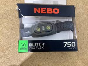 lot 676 image: NEBO Einstein 750 Lumen LED Gray Flex Headlamp