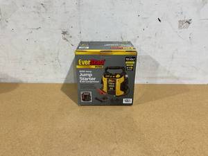 lot 451 image: EverStart Maxx 1000 Peak Amp Jump Starter with 120 PSI Compressor, Pivoting LED Light, 3X USB Ports