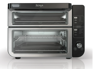 lot 78 image: Ninja 10-in-1 Double Oven with FlexDoor, Rapid Top Oven, Convection and Air Fry Bottom Oven, Stainless Steel