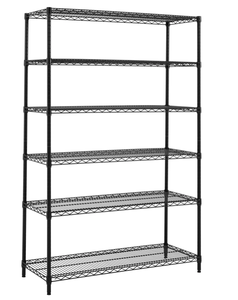 lot 81 image: Hyper Tough 6-Tier Heavy Duty Black Wire Shelving Unit