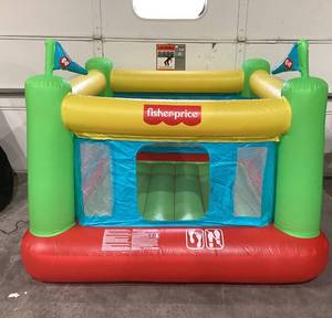 lot 700 image: Fisher-Price Indoor Bouncer with Built-in Pump