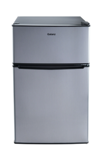 lot 69 image: Galanz 3.1 Cu ft Two Door Mini Fridge with Freezer, Stainless, Estar