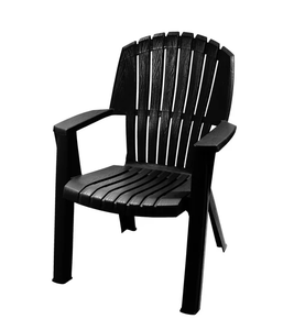 lot 698 image: LOT OF 2 Gracious Living Outdoor Cape Cod Adirondack Chair Cool Black