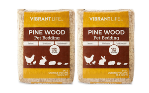 lot 703 image: (2 pack) Vibrant Life Pine Wood Pet Bedding, 141 L
