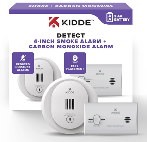 lot 175 image: Kidde Battery-Operated Smoke Detector & Carbon Monoxide Value Pack