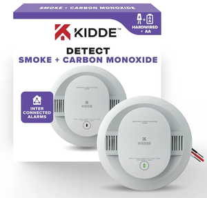 lot 176 image: Kidde Hardwired Combination Smoke & Carbon Monoxide Detector, AA Battery Backup