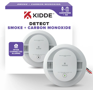lot 177 image: Kidde Hardwired Combination Smoke & Carbon Monoxide Detector, AA Battery Backup