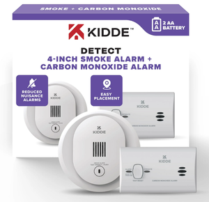 lot 180 image: Kidde Battery-Operated Smoke Detector & Carbon Monoxide Value Pack
